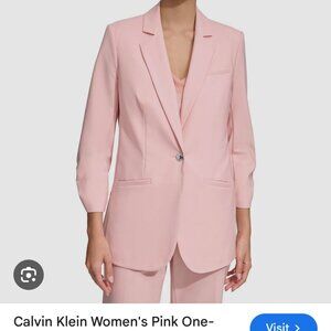 Calvin Klein Women's Infinite Stretch Ruched-Cuff Blazer size 2 new